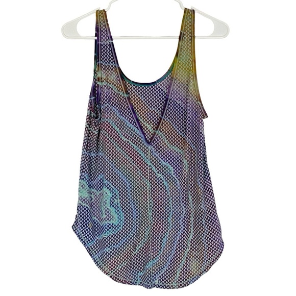 Lululemon Tie Dye Tank Top Womens Size Small Scoop Back High Low Rare Limited - Picture 2 of 10